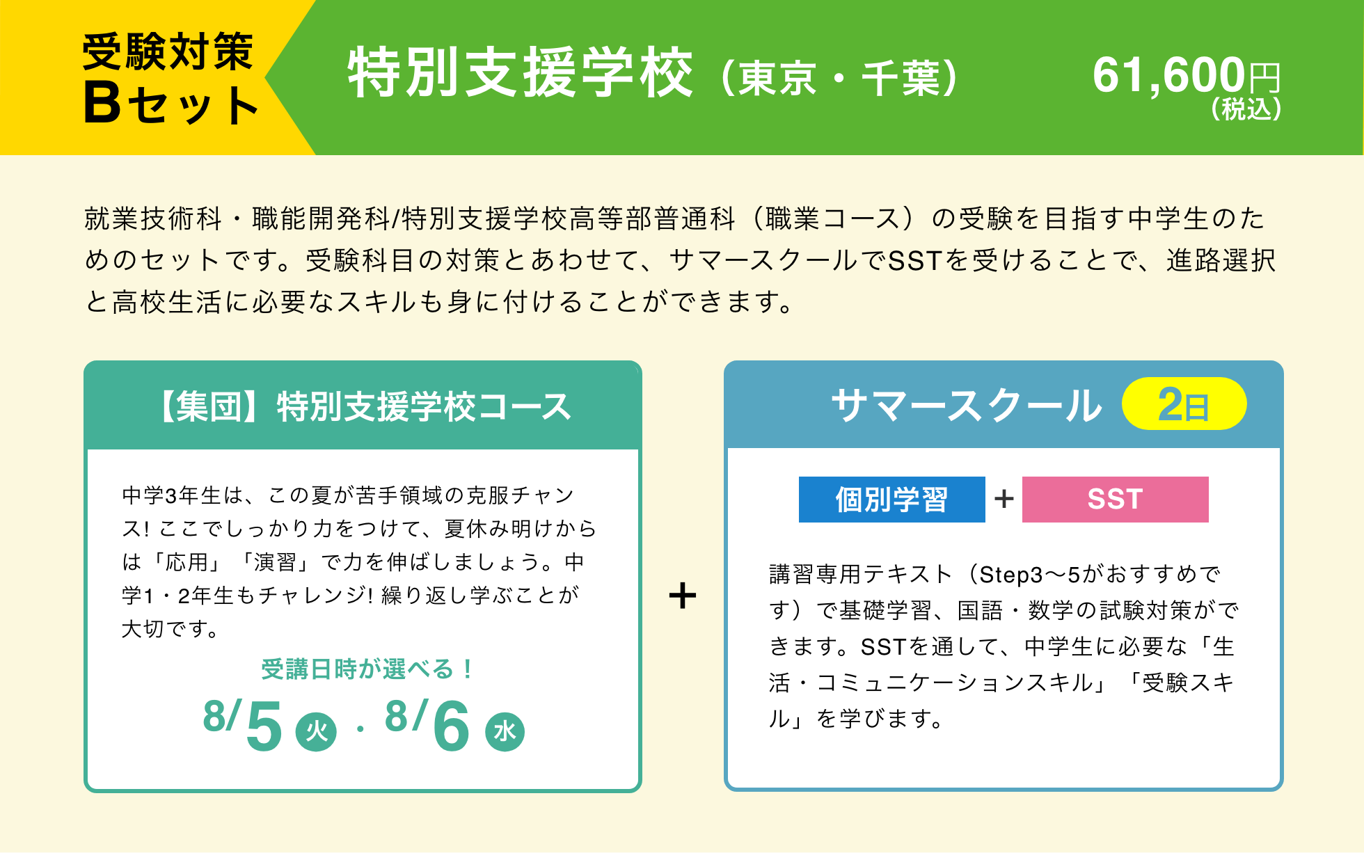 受験対策Bセット 特別支援学校（東京・千葉）